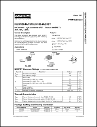 ISL9N304AS3ST Datasheet
