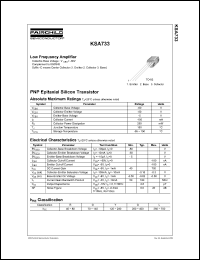 KSA733 Datasheet
