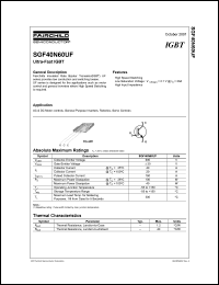 SGF40N60UF Datasheet