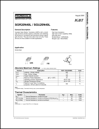 SGU20N40L Datasheet