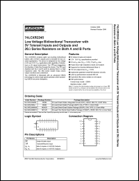 74LCXR2245 Datasheet