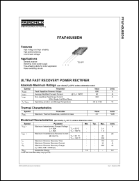 FFAF40U60DN Datasheet
