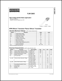 FJN13003 Datasheet