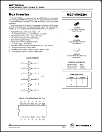 MC74VHC04DTR2 Datasheet