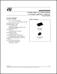 M29KW016E Datasheet