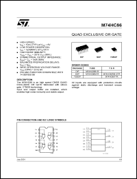 M74HC86RM13TR Datasheet