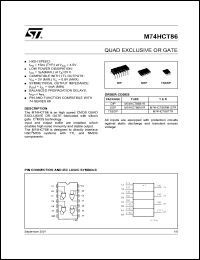 M74HCT86TTR Datasheet