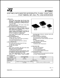 ST72521M9T6 Datasheet