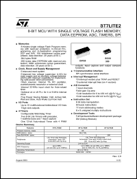 ST7FLITE20F2B6 Datasheet