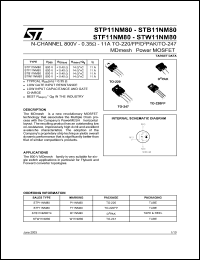 STB11NB40 Datasheet