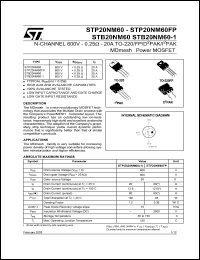 STB20NM50FD Datasheet