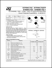 STB8NC70Z Datasheet