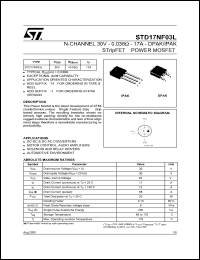 STD17NE03L Datasheet
