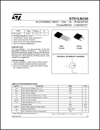 STD1LNC60-1 Datasheet