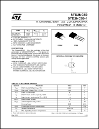 STD2NC45-1 Datasheet