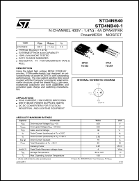 STD4N25-1 Datasheet