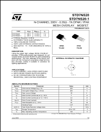 STD7NB20 Datasheet