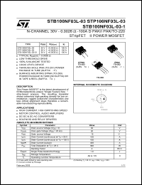 STP100NF03L-03 Datasheet