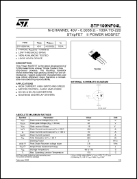 STP100NF04 Datasheet