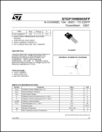 STP10NB60SFP Datasheet