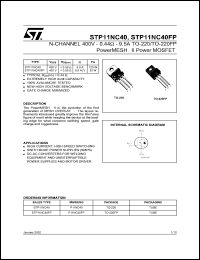 STP11NC40FP Datasheet