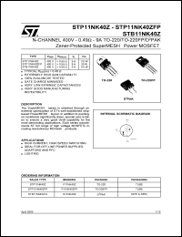 STP11NB40 Datasheet