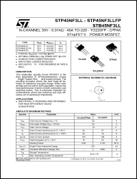 STP45NF3LLFP Datasheet