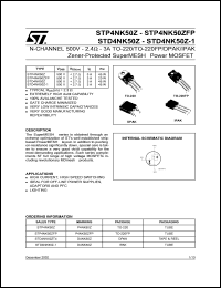 STP4NK50ZFP Datasheet