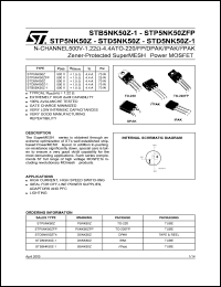 STP5NK50ZFP Datasheet