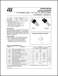 STP6LNC60FP Datasheet