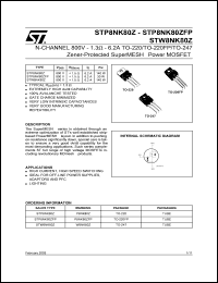 STP8NK80ZFP Datasheet