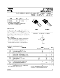 STP8NS25FP Datasheet