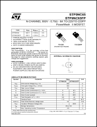 STP9NC65FP Datasheet
