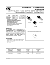 STP9NK90ZFP Datasheet