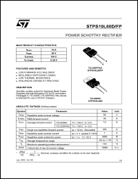 STPS10L60CFP Datasheet