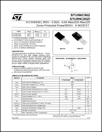 STU9NC80ZI Datasheet