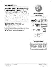 MC74HC573ADTEL Datasheet