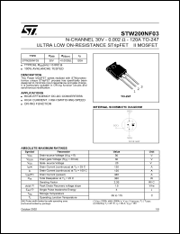 STW200NF03 Datasheet