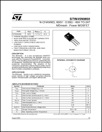 STW45NM50 Datasheet