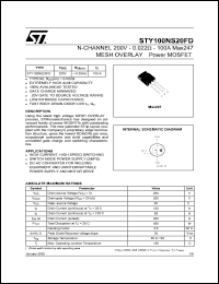 STY100NS20FD Datasheet