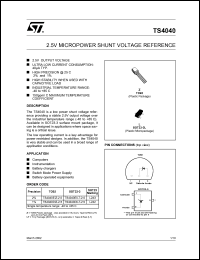 TS4040DILT-2.5 Datasheet