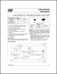 VIPER22ADIP Datasheet