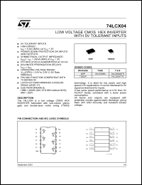 74LCX04MTCX Datasheet