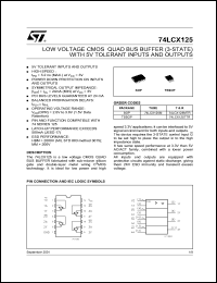 74LCX125TTR Datasheet