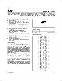 74LCX16245TTR Datasheet