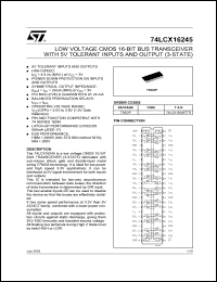 74LCX16245MEAX Datasheet
