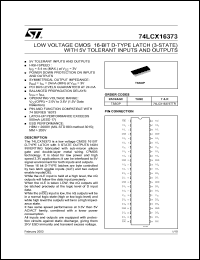 74LCX16374TTR Datasheet