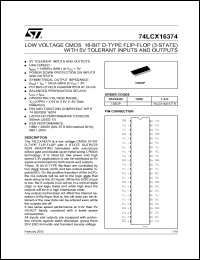74LCX16374MEAX Datasheet