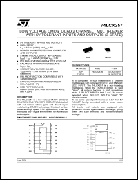 74LCX257MTC Datasheet