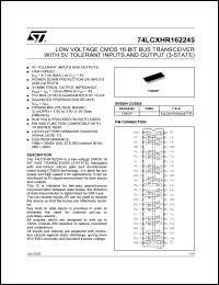 74LCXHR162245TTR Datasheet